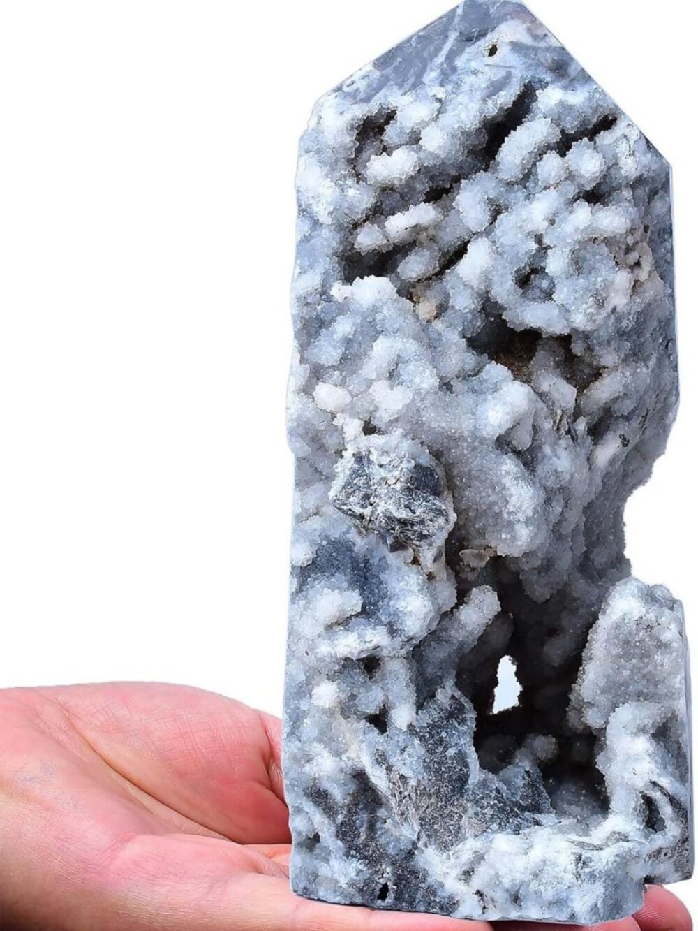 Large Sphalerite Geode Crystal Point Obelisk Healing Wand for Meditation Gift